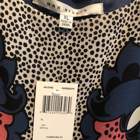 max studio navy and pink swing dress NWT - Picture 2 of 3